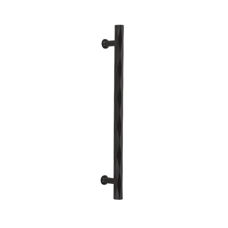 Emtek Art Deco Tribeca Appliance Pull, Glass Shower Door Back to Back, 12", Flat Black - GBTB87005US19