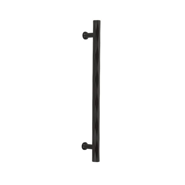 Emtek Art Deco Tribeca Appliance Pull, Glass Shower Door Back to Back, 12", Flat Black - GBTB87005US19