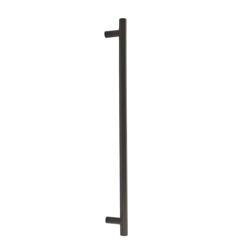 Emtek Urban Modern Mod Hex Appliance Pull, Glass Shower Door Back to Back, 12", Flat Black - GBTB87003US19
