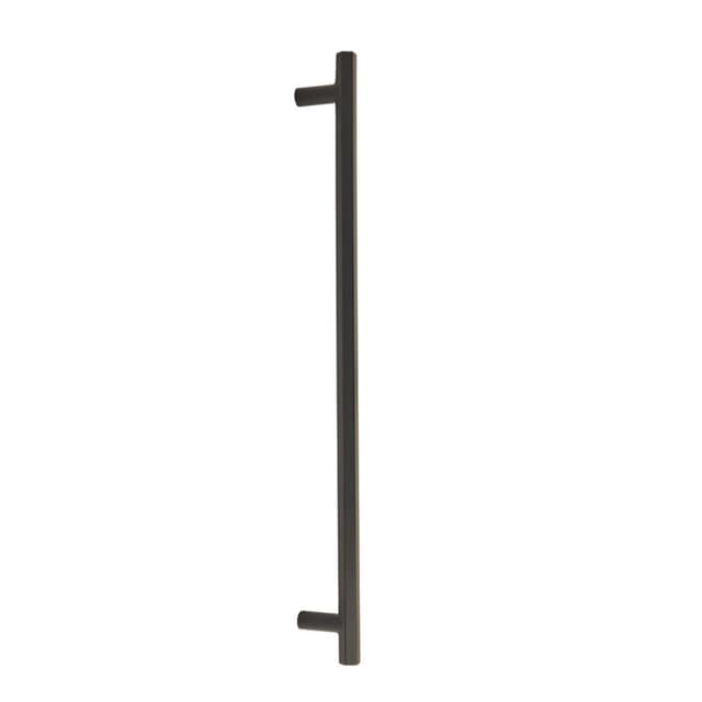 Emtek Urban Modern Mod Hex Appliance Pull, Glass Shower Door Back to Back, 12", Flat Black - GBTB87003US19