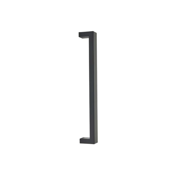 Emtek Modern Rectangular Keaton Appliance Pull, Glass Shower Door Back to Back, 18", Flat Black - GBTB86722US19