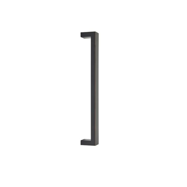 Emtek Modern Rectangular Keaton Appliance Pull, Glass Shower Door Back to Back, 18", Oil Rubbed Bronze - GBTB86722US10B