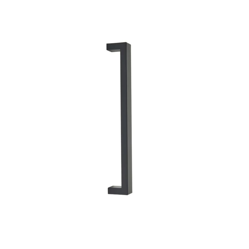 Emtek Modern Rectangular Keaton Appliance Pull, Glass Shower Door Back to Back, 12", Flat Black - GBTB86721US19