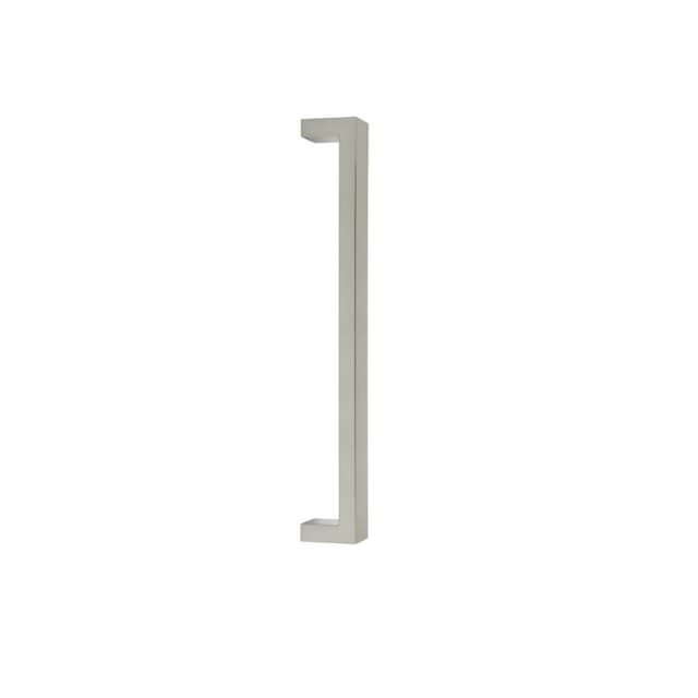 Emtek Modern Rectangular Keaton Appliance Pull, Glass Shower Door Back to Back, 12", Satin Nickel - GBTB86721US15