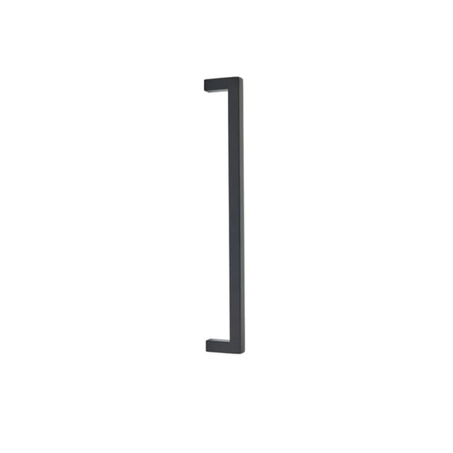 Emtek Modern Rectangular Warwick Appliance Pull, Glass Shower Door Back to Back, 18", Flat Black - GBTB86712US19
