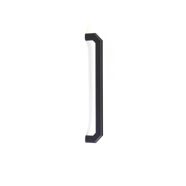Emtek Hollywood Regency Riviera Appliance Pull, Glass Shower Door Back to Back, 18", Flat Black - GBTB86622US19
