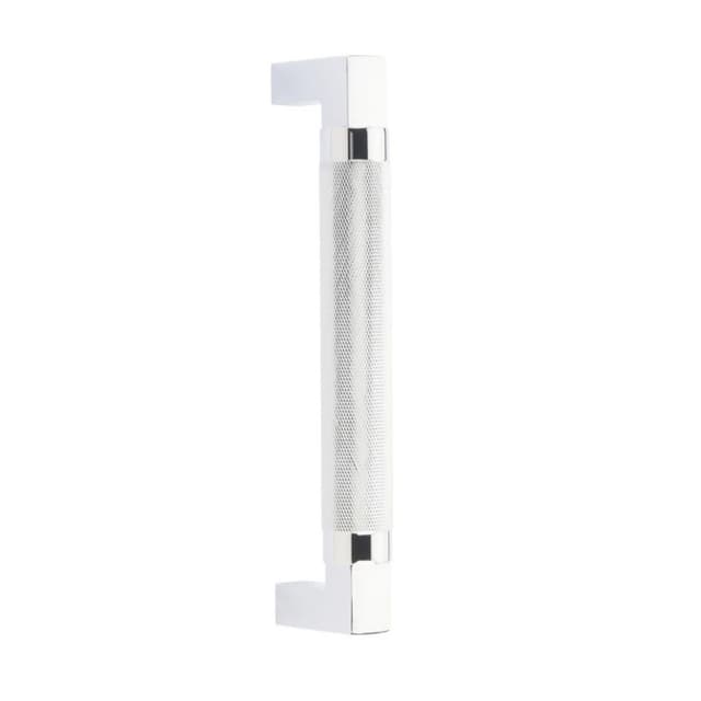 Emtek Hercules Knurled Door Pull, Glass Shower Door Back to Back, 8", Polished Chrome - GBTB86481US26