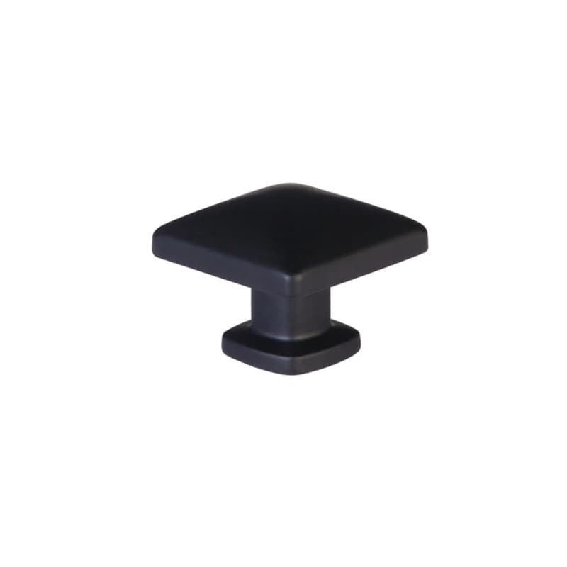 Emtek Lawson knob 1-1/4 in Square Flat Black