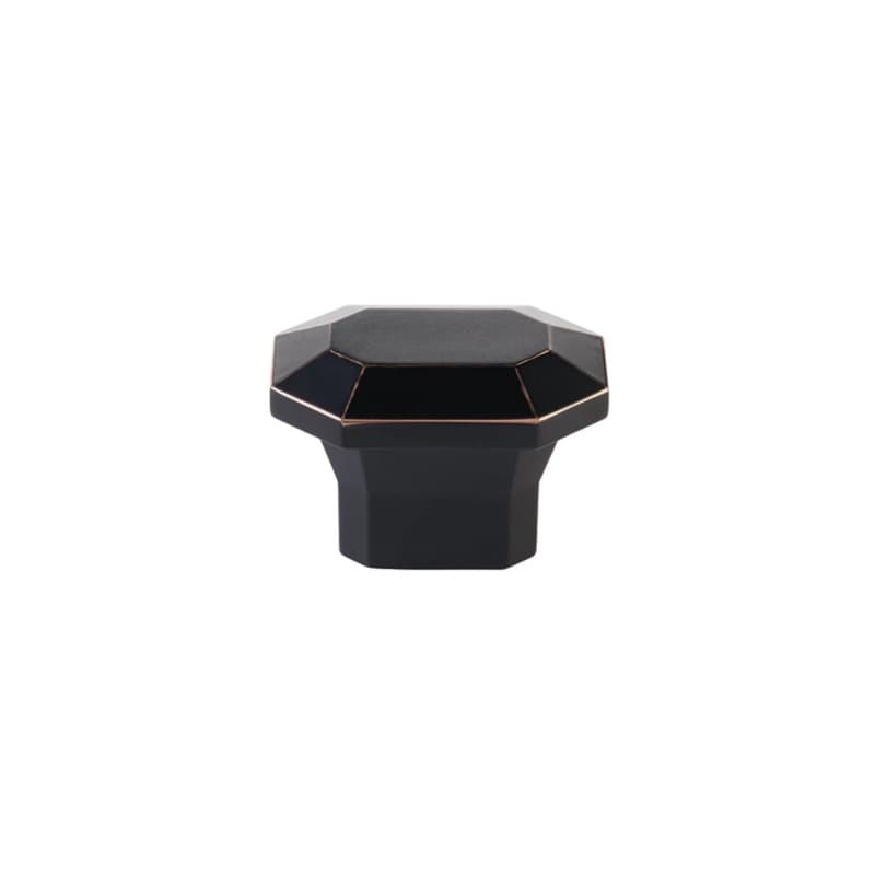 Emtek Hollywood Regency Riviera Rectangular Knob 86613US10B