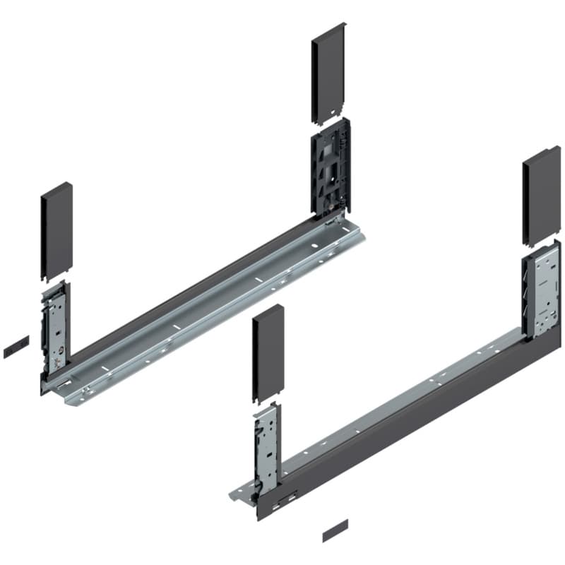 Blum LEGRABOX 3-Pair Box C-Height 24" Drawer Side Profile Set, Orion Gray Matte, 780C6002S-24GR