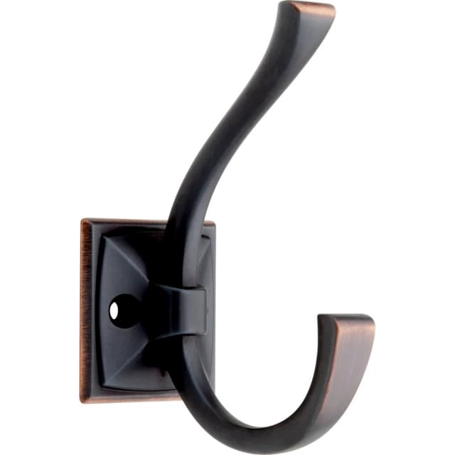 Coat and Hat Hook, 4-3/8" (111 mm) Length - Bronze/Copper Highlights, Ruavista by Liberty Hardware | Bronze/Copper Highlights
