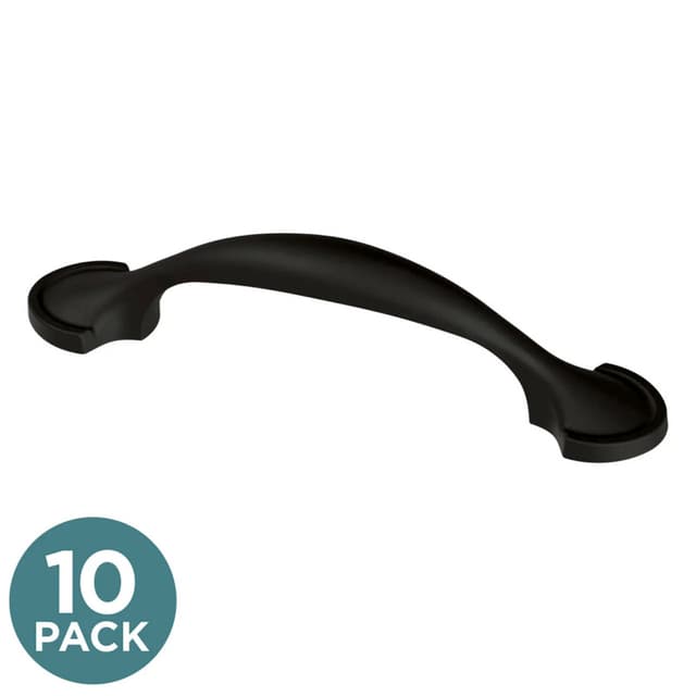 Liberty Half Round Foot Pull, 3" (76mm) CC, Matte Black - P11871C-FB-SP