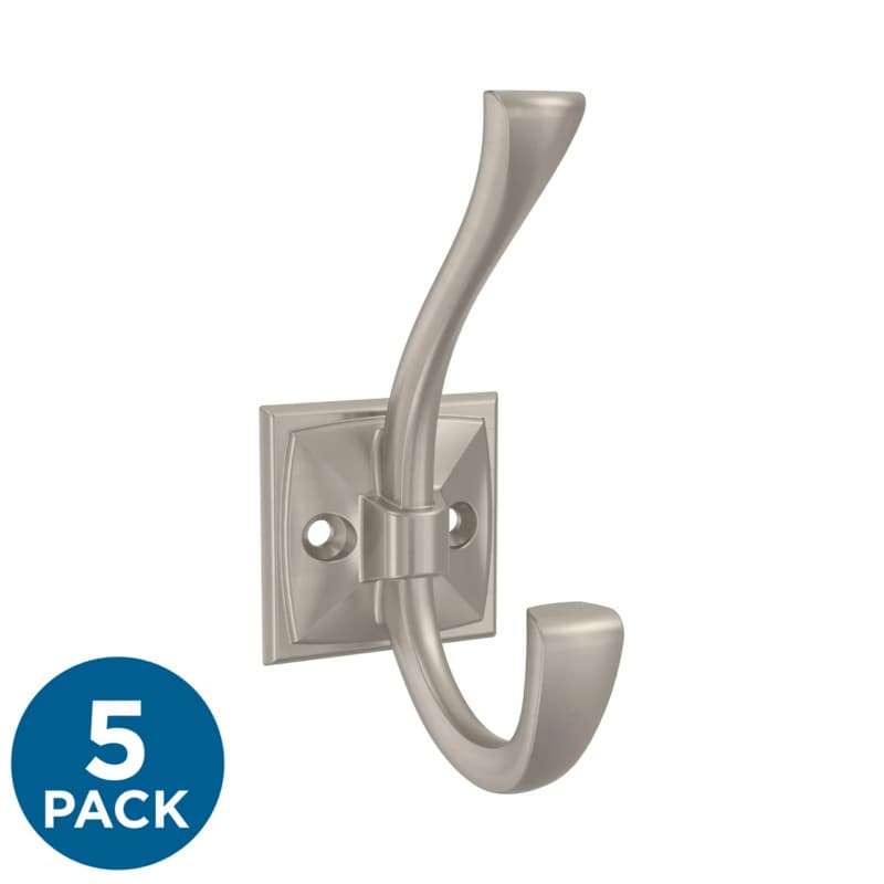 Franklin Brass Ruavista Coat and Hat Hook, Nickel, 5 per pack - B48022K-NIC-C