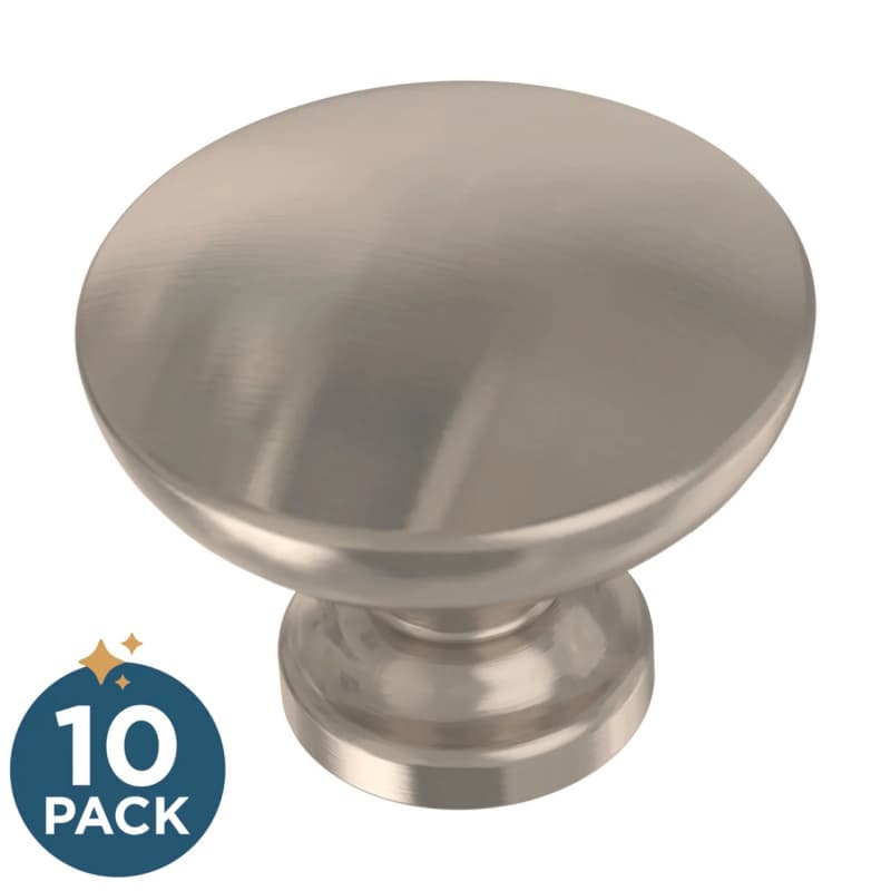 Liberty Builder Fashion 1-1/8" (29 mm) Diameter Satin NickelKnob, P29523K-SN-B