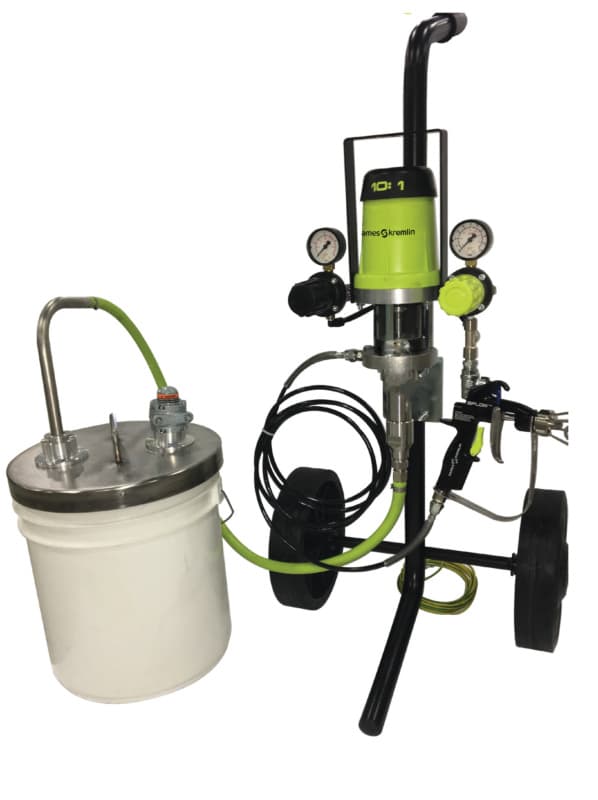 Sames Kremlin 10C18 Airless Stain Package with SFlow 275 Gun, Cart Mount, 5 Gallon Suction Rod and Agitator