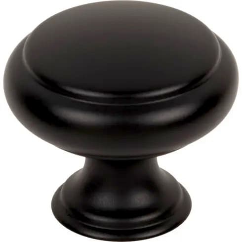 Top Knobs Bayridge 1-1/4" (32mm) Knob, Flat Black 25/Box - TK3430BLK