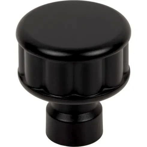 Top Knobs Pemberton 1-1/4" (32mm) Knob, Flat Black 25/Box - TK3400BLK
