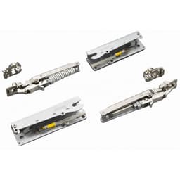 W" Wind Lift System with Push-to-Open, White Spring/Free-Swinging, 12 mm Cup Depth
