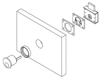Olympus Deadbolt Conversion Kit, IC Core Schlage FSIC, Satin Chrome