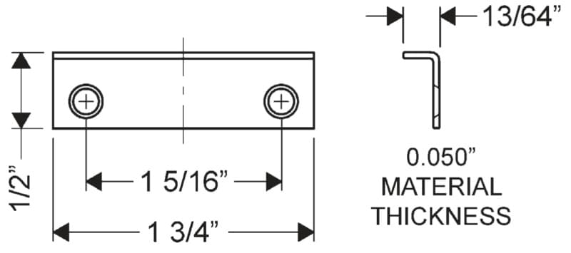 Olympus 13/64" Thick Angle Strike, Oil Rubbed Bronze - 12-1-10B