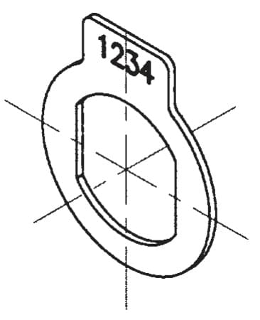 Olympus T37 Replacement Number Plate Only