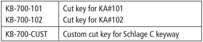 Olympus Schlage C Keyway Key Blank (6 Pin) - KBSC-6-NP