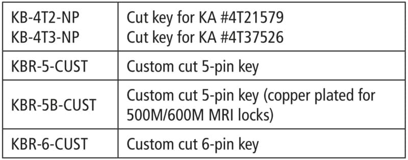 Olympus CCL R1 Keyway Key Blank (6 Pin) - KBR-6-NP