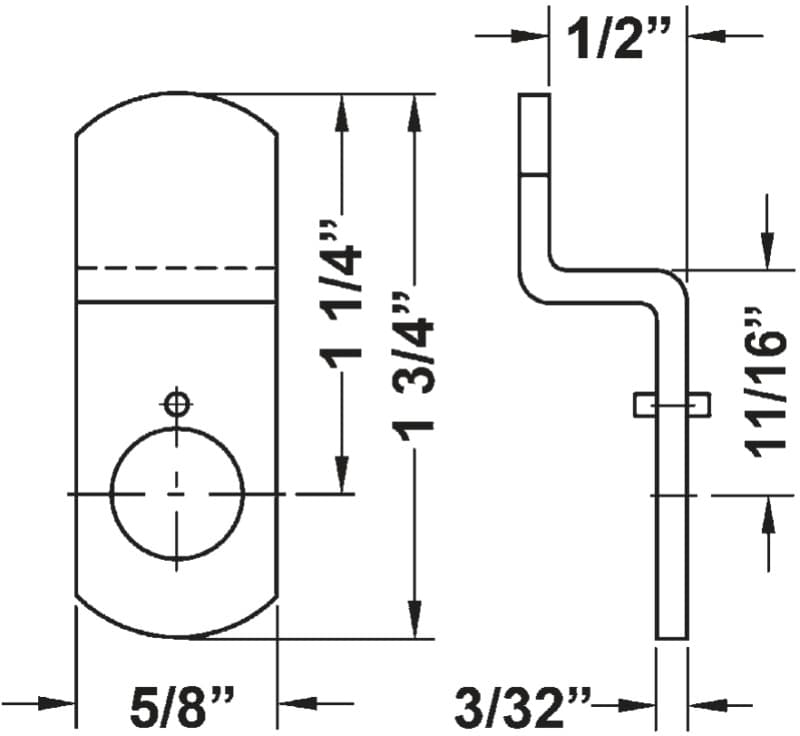 Olympus Offset Cam, 1-1/4" Length, 1/2" Offset - DCNP-100-BC5