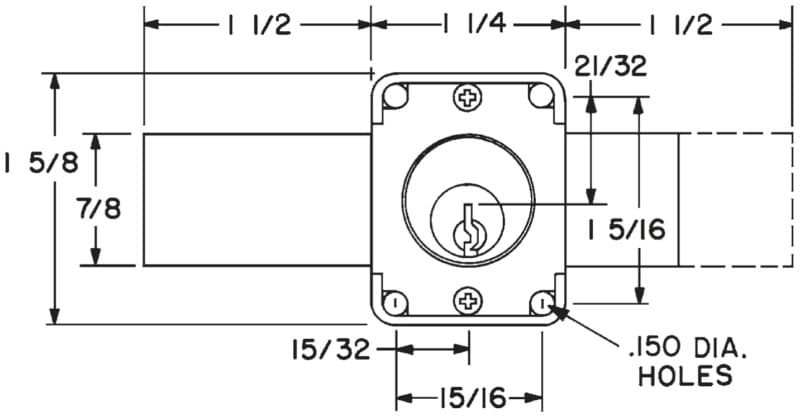 Olympus N Series Pin Tumbler Deadbolt Drawer Lock, Weather Resistant, Flat Black, Keyed to KA# 915 Key - 200BUS19138-915