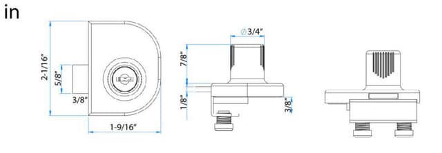 Olympus Double Glass Door Lock, Key Alike