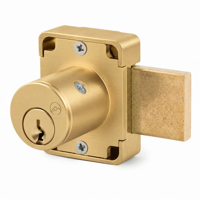 Olympus Deadbolt Door Lock, R Series, Keyed Different, Satin Brass