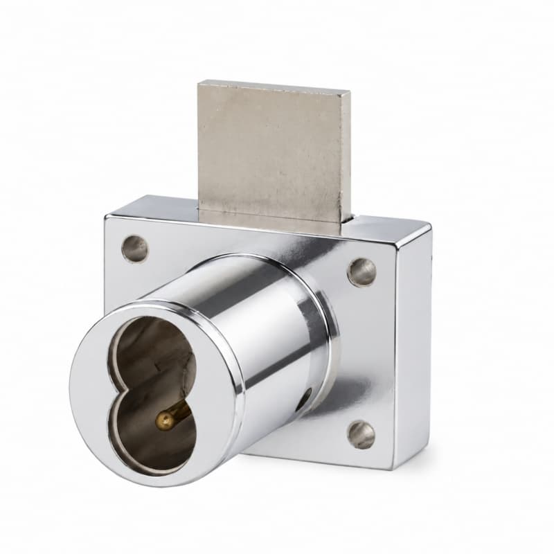 Olympus Deadbolt Drawer Lock Body, No Core, Polished Chrome - 721DW-SP1-26