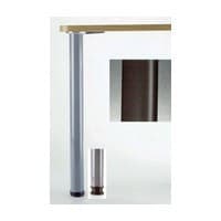Steel Table Legs, 1-1/8" Adjustment, 2-3/8" Diameter, Standard Table Height 27-3/4" Adjustable Foot, Flat Black - Set of 4
