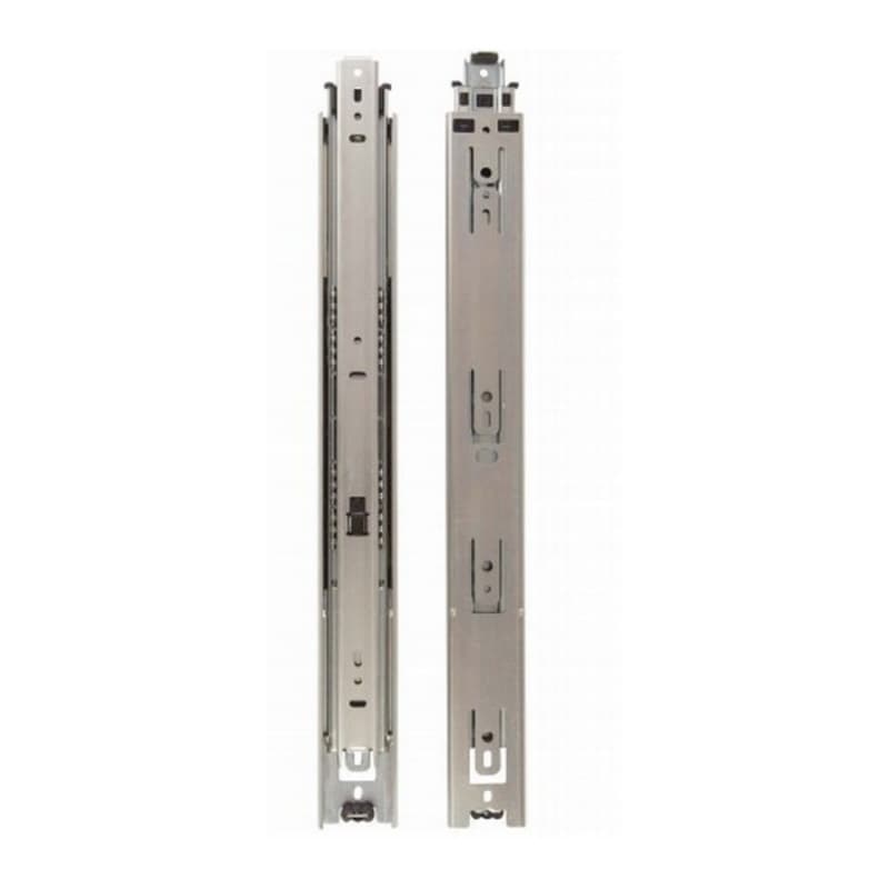 KV8400 16" Full Extension Hold-in anti-rebound Ball Bearing Drawer Slides, Unhanded Side Mount Zinc Poly-Pack - 8400P 16