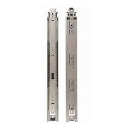 Knape and Vogt 20" Full Extension Hold-in anti-rebound Ball Bearing Drawer Slides 8400 Series, Unhanded Side Mount Zinc Poly-Pack - 8400P 20