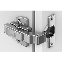 Hettich Intermat  Self-Close Overlay 90° Angle Face-Frame;Frameless Blind Corner Hinge Nickel, 95° Screw-On - 9043751