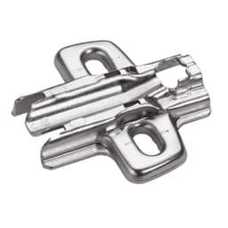 Cross Mounting Plate with Height Adjustment, Nickel-Plated, Screw-On, 0mm