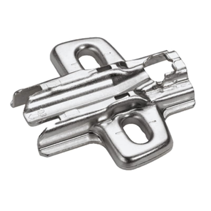 Cross Mounting Plate with Height Adjustment, Nickel-Plated, Screw-On, 0mm
