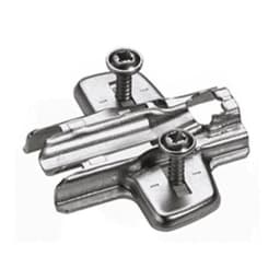 Adjustment Cross Mounting Plate with Expanding Socket, Nickel-Plated, 1.5mm