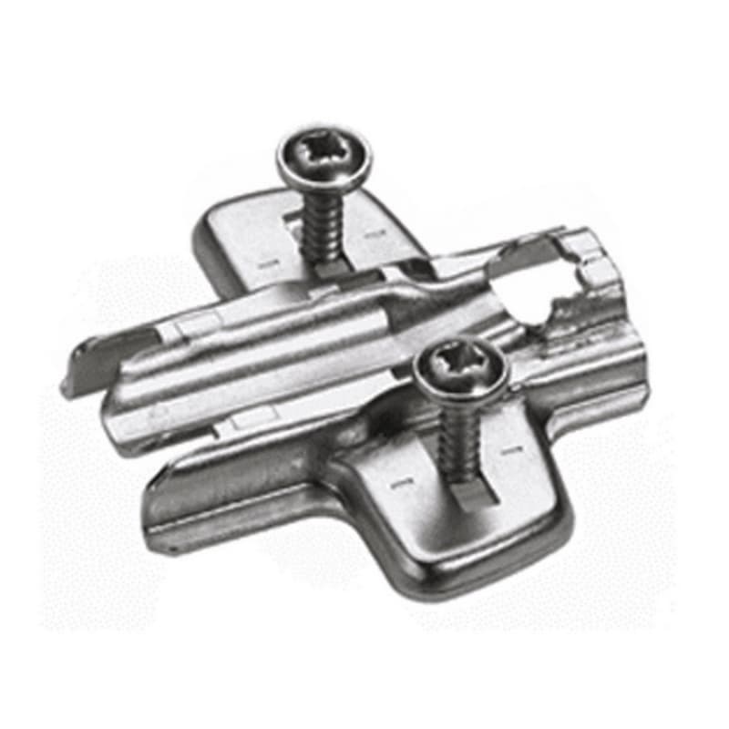 Adjustment Cross Mounting Plate with Expanding Socket, Nickel-Plated, 3mm