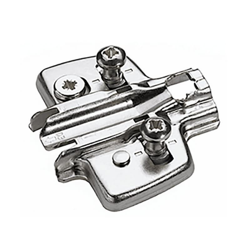 Adjustment Steel Cross Mounting Plate with Euro Screw, Nickel-Plated, 3mm