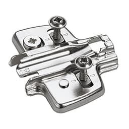 Adjustment Steel Cross Mounting Plate with Chipboard Screw, Nickel-Plated, 0mm