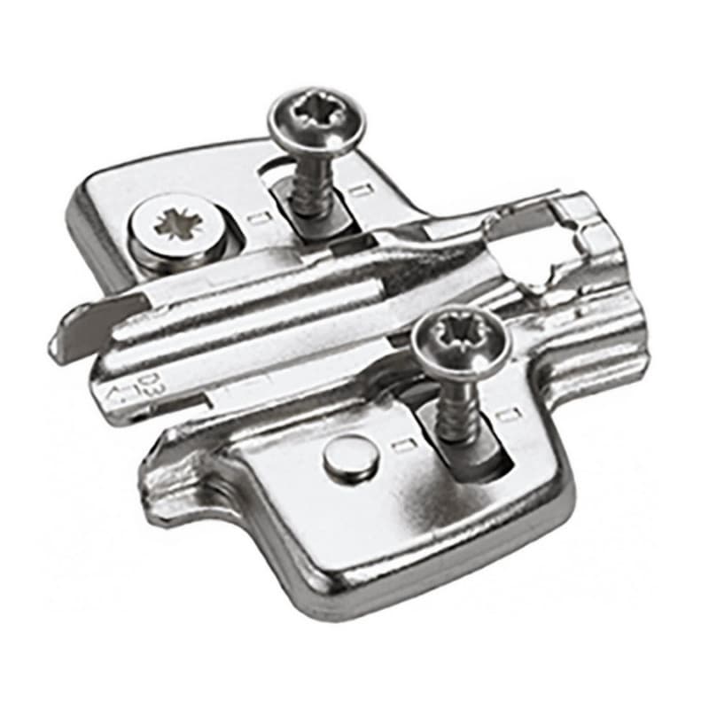Adjustment Steel Cross Mounting Plate with Chipboard Screw, Nickel-Plated, 1.5mm