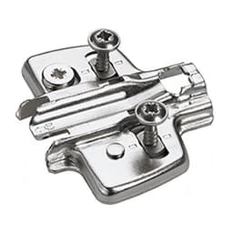 Adjustment Steel Cross Mounting Plate with Chipboard Screw, Nickel-Plated, 3mm