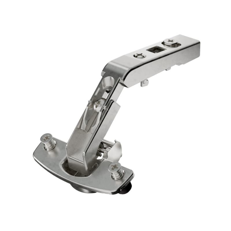 Hettich Intermat  Self-Close Overlay Face-Frame;Frameless Pie Cut Corner Hinge Nickel, 50° Dowel - 9090108