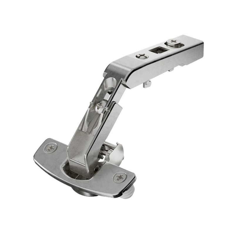 Hettich Intermat  Self-Close Overlay Face-Frame;Frameless Pie Cut Corner Hinge Nickel, 50° Dowel - 9090116