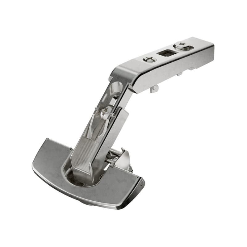 Hettich Intermat  Self-Close Overlay Face-Frame;Frameless Pie Cut Corner Hinge Nickel, 50° Dowel - 9090119