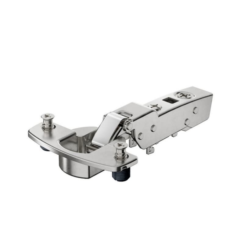 Hettich Sensys Soft-Close Silent System Half Overlay Face-Frame;Frameless Thick Door Hinge Nickel, 95° Dowel - 9091446