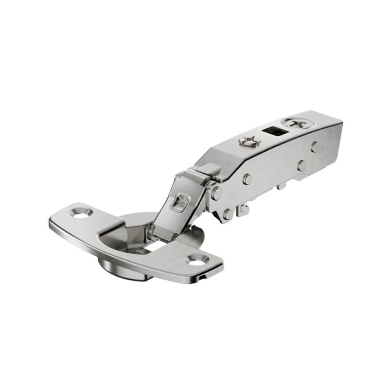 Hettich Sensys 110&deg; Thin Door Half Overlay Hinge Soft-Closing Dowel Mount Nickel 9094311