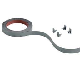 Coloured Cover Set for Concealing Runner Profile, 18mm High, 2500mm, Silver